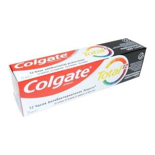 Зубная паста Колгейт Тотал 12 Гл. очищение уголь 75мл